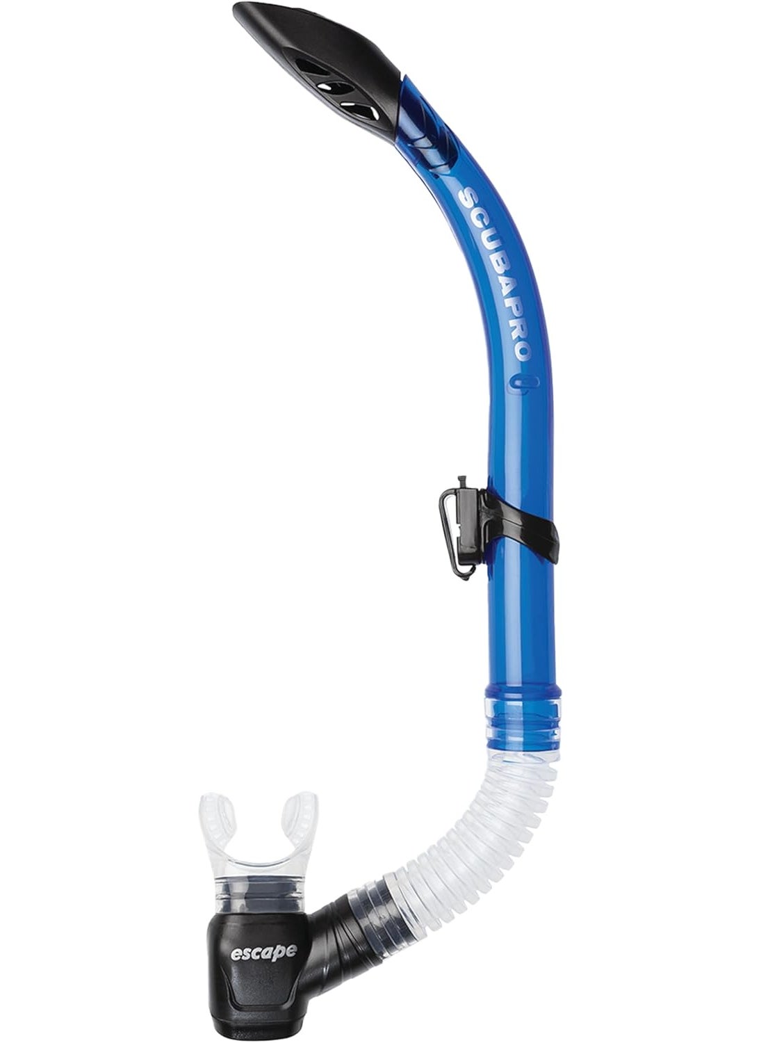 Scubapro SCUBAPRO Escape SemiDry Snorkel with Purge Valve and Splashguard BarrelTop Design Blue  - Image 1
