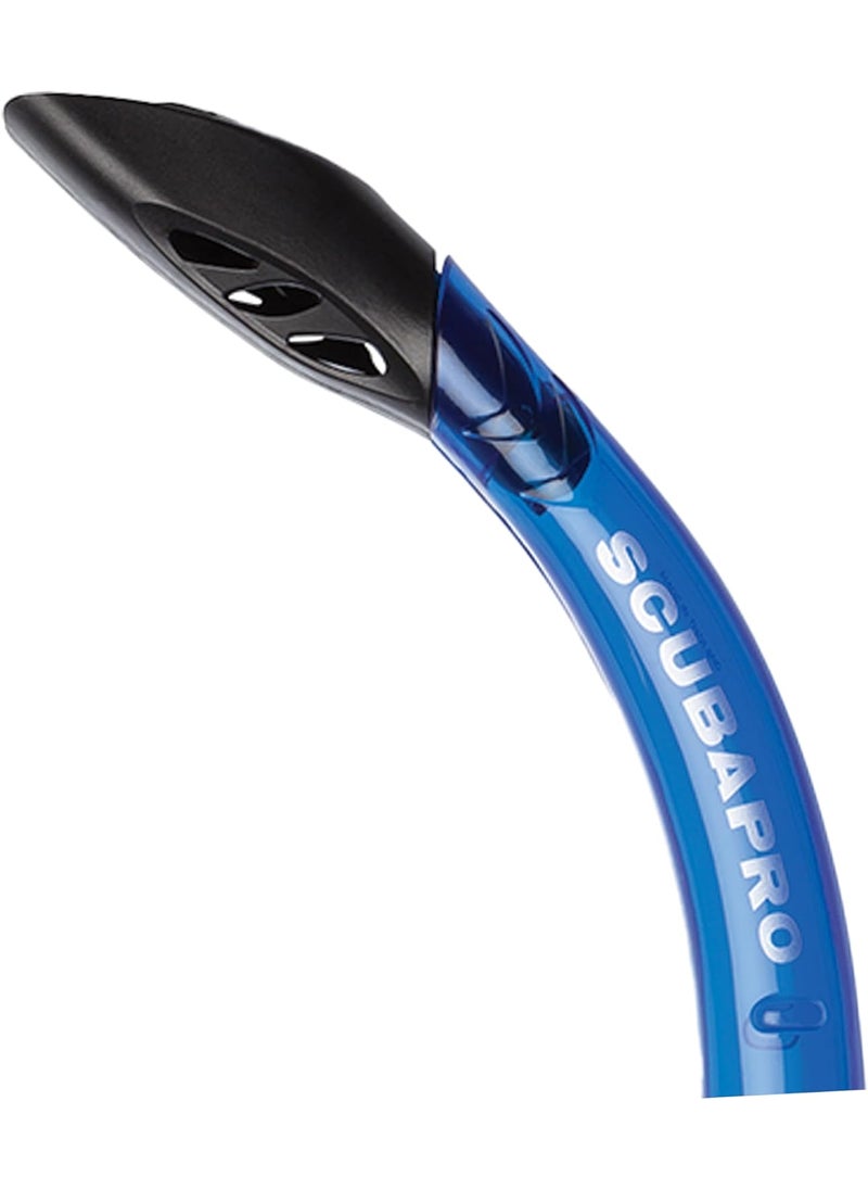 Scubapro SCUBAPRO Escape SemiDry Snorkel with Purge Valve and Splashguard BarrelTop Design Blue  - Image 2