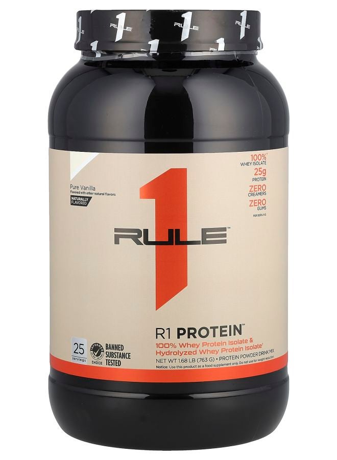 مسحوق بروتين R1 بنكهة الفانيليا النقية 1.68 رطل (763 جرام)
