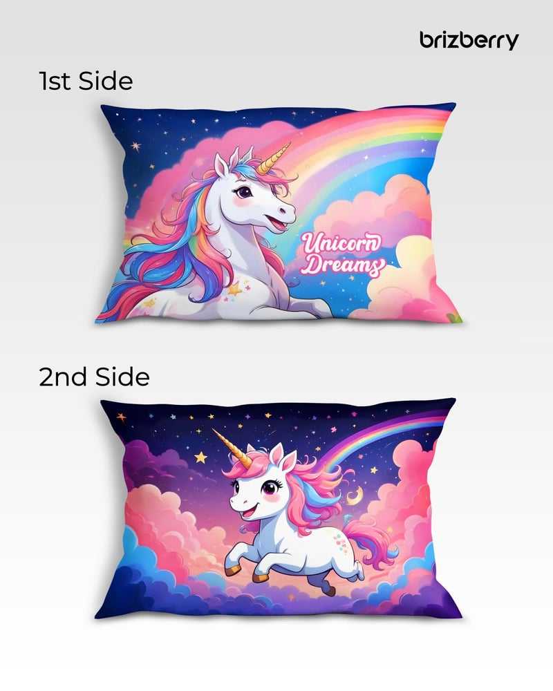 Brizberry® Kids Pillow Cushion with Super Soft Fabric | Animal & Cartoon Prints | 12x18 inches (Design 10) - Image 2