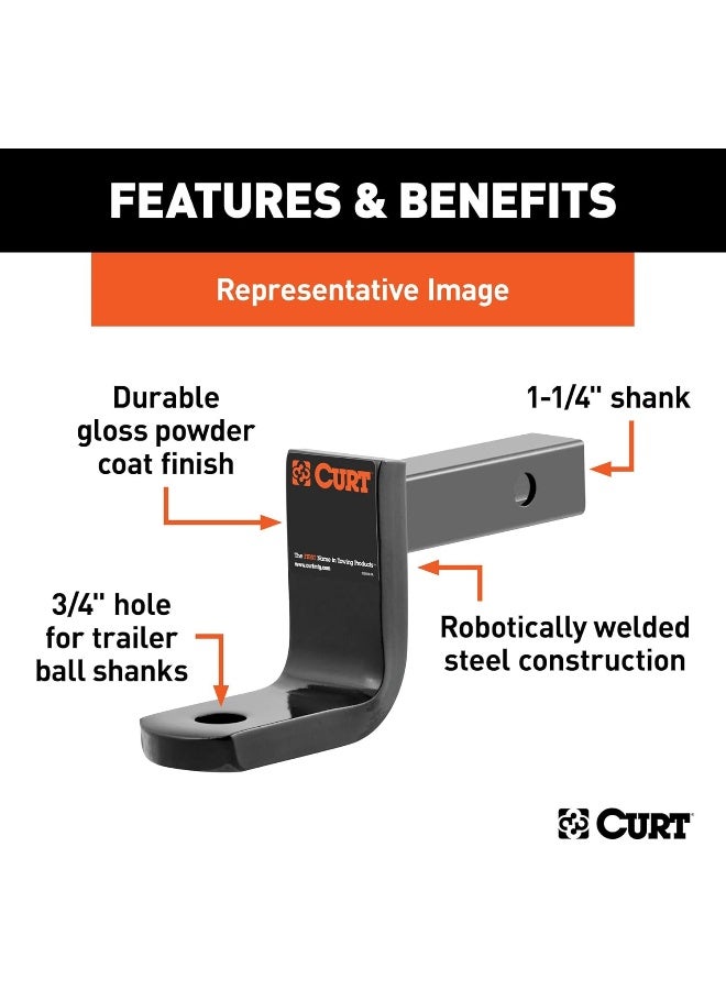 CURT 45017 Class 2 Trailer Hitch Ball Mount - Image 4