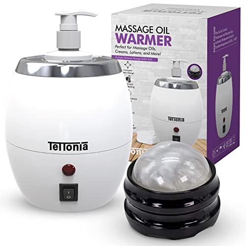Tettonia Massage Oil/Lotion Bottle Warmer - Auto-Temperature (White Pearl) - Image 1