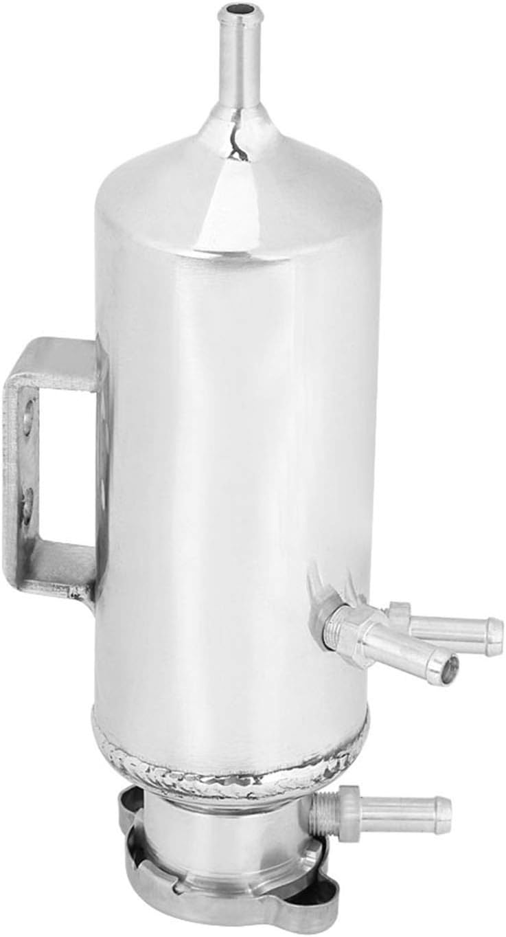 350ml Aluminum Overflow Catch Tank Reservoir, Universal Coolant Reservoir for Car SUV, Chrome Polished Anti - Radiator Expansion Tank with Mounting Bracket for Engine Cooling - Image 4
