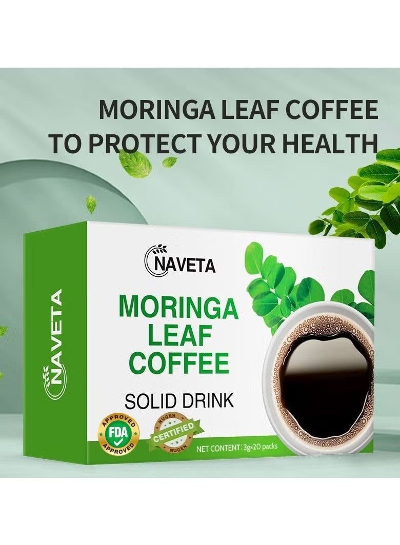 عبوة من 2 قهوة مورينجا، شاي لحماية الكبد، إنقاص الوزن وزيادة الطاقة، تحسين عملية التمثيل الغذائي للجسم 3 جرام*20*2 - Image 2