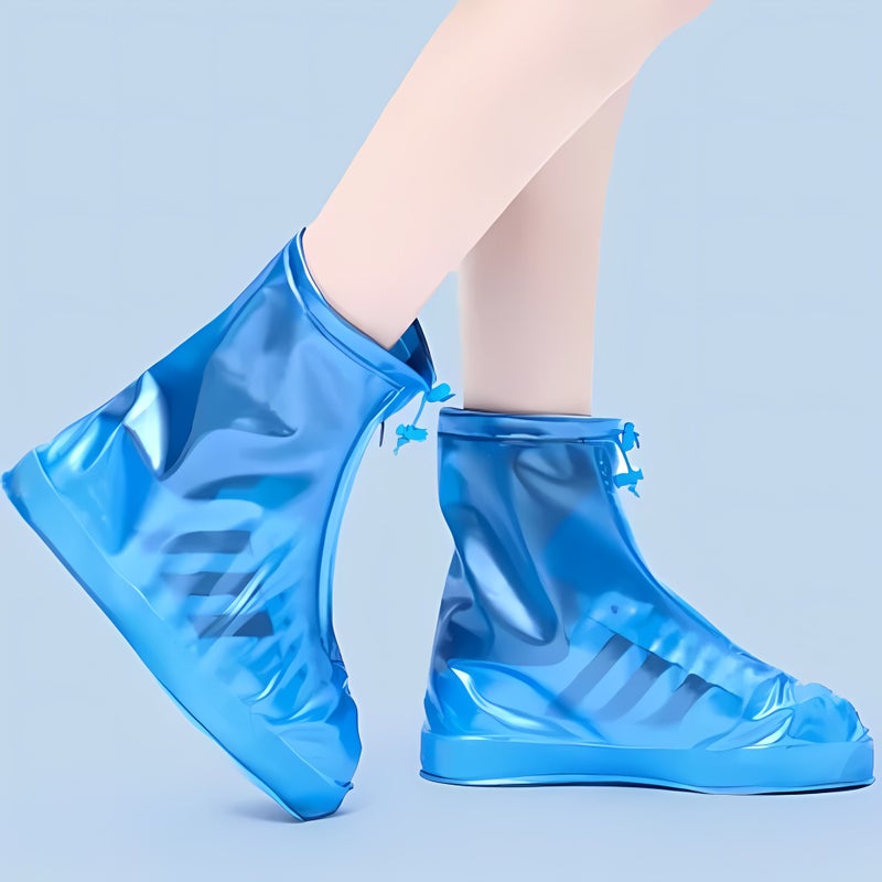 Rain Shoe Cover Thickened Waterproof Non-Slip Adult Children Pvc Wear-Resistant Waterproof Shoe Cover Rain And Snow Outdoor Travel Shoe Cover - Image 1