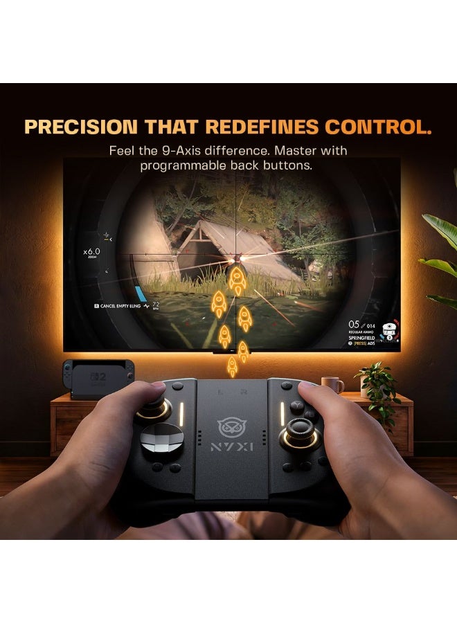 Nyxi Hyperion 3 Wireless Magnetic Controller, Full Mechanical Switches, Hall Effect Joysticks, Beige - Image 4