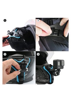 SYOSI Motorcycle Helmet Chin Strap Mount for GoPro Hero 9/ 8/ 7/ 6 /5 Black, Session 4, Hero 3, DJI Osmo Action, Insta 360 ONER, AKASO/ Campark/ YI and More  - Image 3
