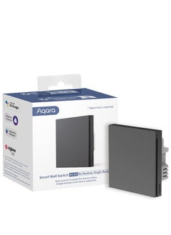 Aqara Smart Wall Swith H1,Without Neutral, Single rocker Black