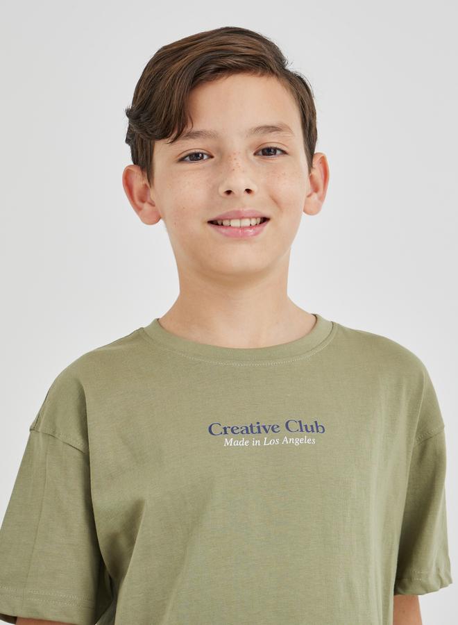 Styli Styli Boys Typography Print Oversized T-Shirt and Shorts Set  - Image 4
