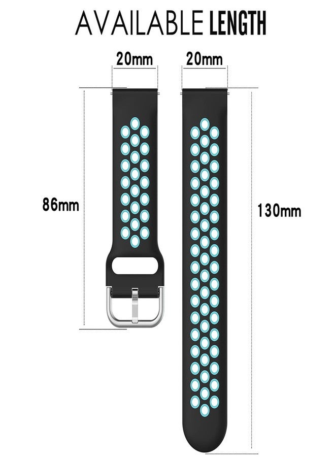 QGHXO سوار QGHXO قابل للتهوية لساعات Amazfit GTS 4/4 Mini/3/2/2e/ GTR Mini/GTR 42mm/Active، سوار سيليكون ناعم بديل لساعات Amazfit Bip 3/3 Pro/U Pro/S lite/Lite/S/U - Image 4