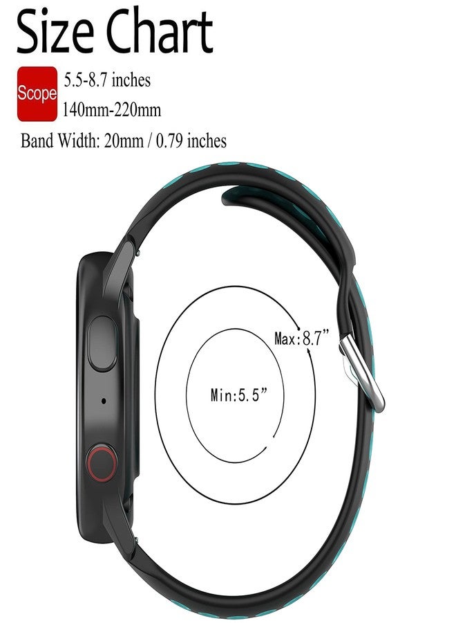 QGHXO سوار QGHXO قابل للتهوية لساعات Amazfit GTS 4/4 Mini/3/2/2e/ GTR Mini/GTR 42mm/Active، سوار سيليكون ناعم بديل لساعات Amazfit Bip 3/3 Pro/U Pro/S lite/Lite/S/U - Image 3