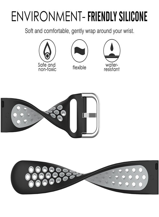 QGHXO سوار QGHXO قابل للتهوية لساعات Amazfit GTS 4/4 Mini/3/2/2e/ GTR Mini/GTR 42mm/Active، سوار سيليكون ناعم بديل لساعات Amazfit Bip 3/3 Pro/U Pro/S lite/Lite/S/U - Image 2