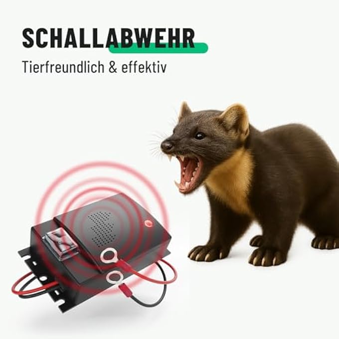 rayihni Greate 2 x Marten Deterrent Car with 12 V Battery Connection - Marten Deterrent Car for Engine Compartment - Mader Repellent, Marten Protection for Car - Image 3