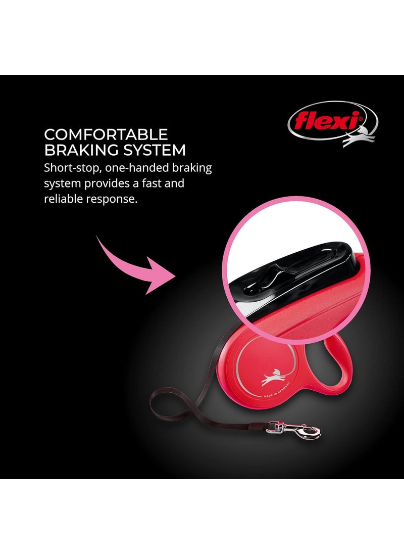 Flexi Flexi New Classic Retractable Dog Leash Cord 10 ft Extra Small Red  - Image 4