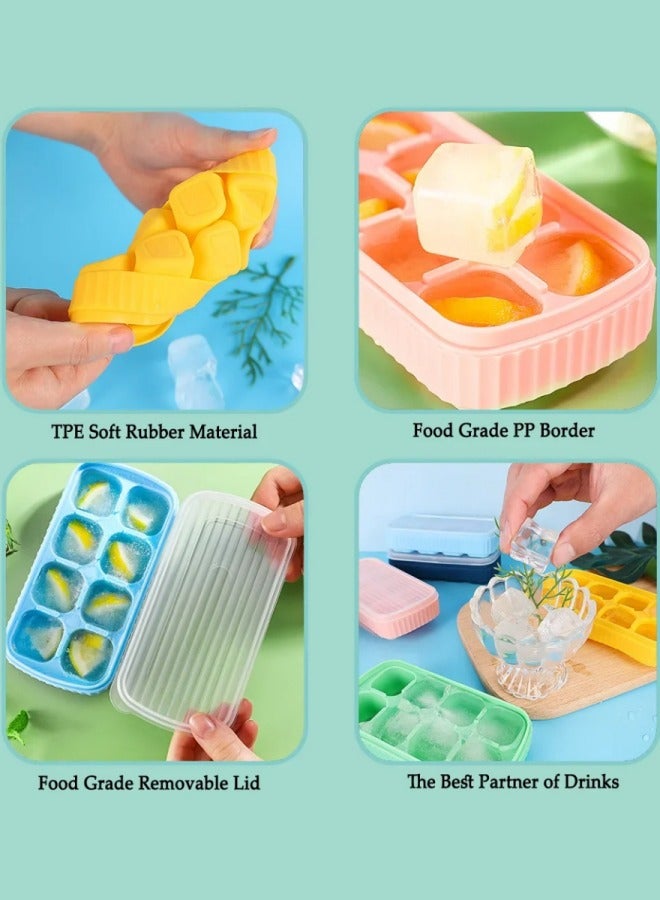 wowofa 8 Grid Ice Cube Mold Square Tray Food Grade Silicone Soft Bottom DIY Ice Blocks Maker Box Model Reusable Tool Pub Wine Summer - Image 5