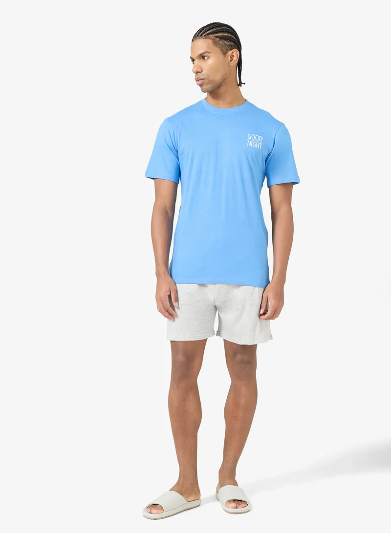 Seventy Five  Nightwear T-Shirt & Shorts Set for Men | Best Price UAE