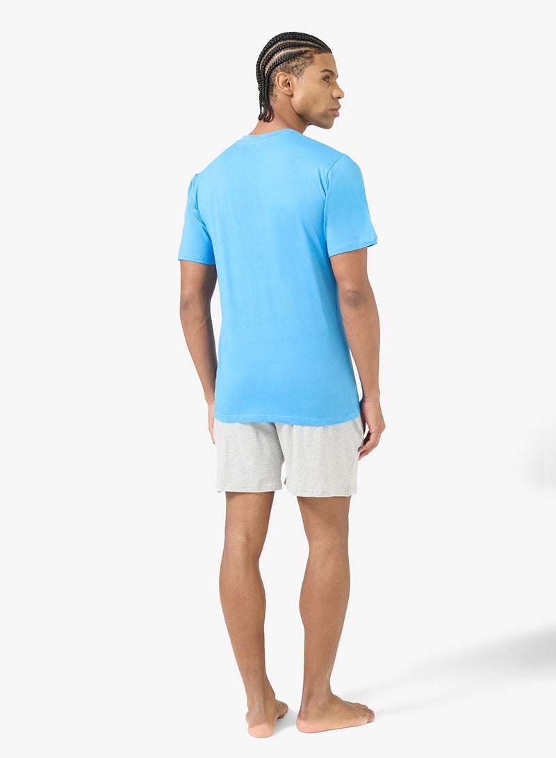 Seventy Five Printed Short Sleeve T-Shirt And Shorts Set - Image 2