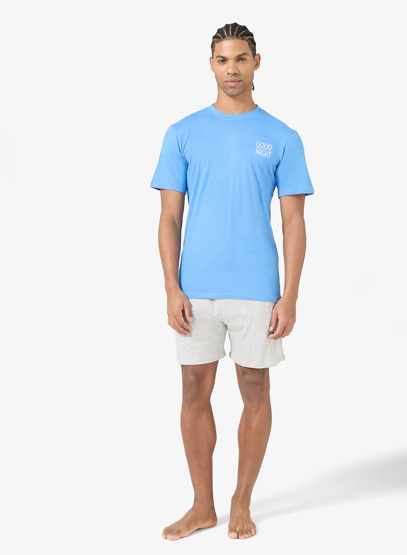Seventy Five Printed Short Sleeve T-Shirt And Shorts Set - Image 1