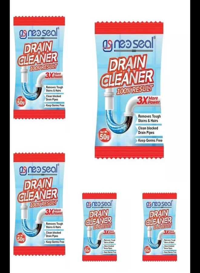 HPF NEO SEAL Drain Cleaner Powder (50g x 10 Units), Removes Clogs, Blockages in Washbasin, Septic Tank, Sinks, Pipes within 30 mins.Drain expert | Sink cleaner| Toilet Cleaner | No manual hassle required - Image 3