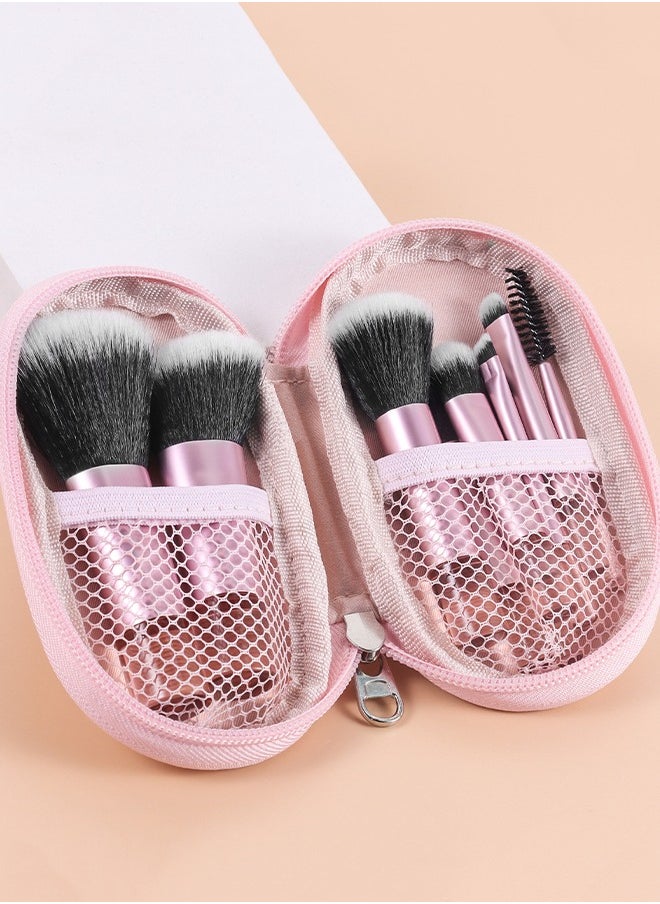 DGSENPI 12 PCS Portable Makeup Brush Set, Mini Makeup Brushes, with Makeup Storage Bag, Suitable for Foundation, Blush, Eye Shadow and Eyebrows, Free Makeup Sponge and Powder Puff  - Image 3