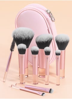 DGSENPI 12 PCS Portable Makeup Brush Set, Mini Makeup Brushes, with Makeup Storage Bag, Suitable for Foundation, Blush, Eye Shadow and Eyebrows, Free Makeup Sponge and Powder Puff  - Image 4