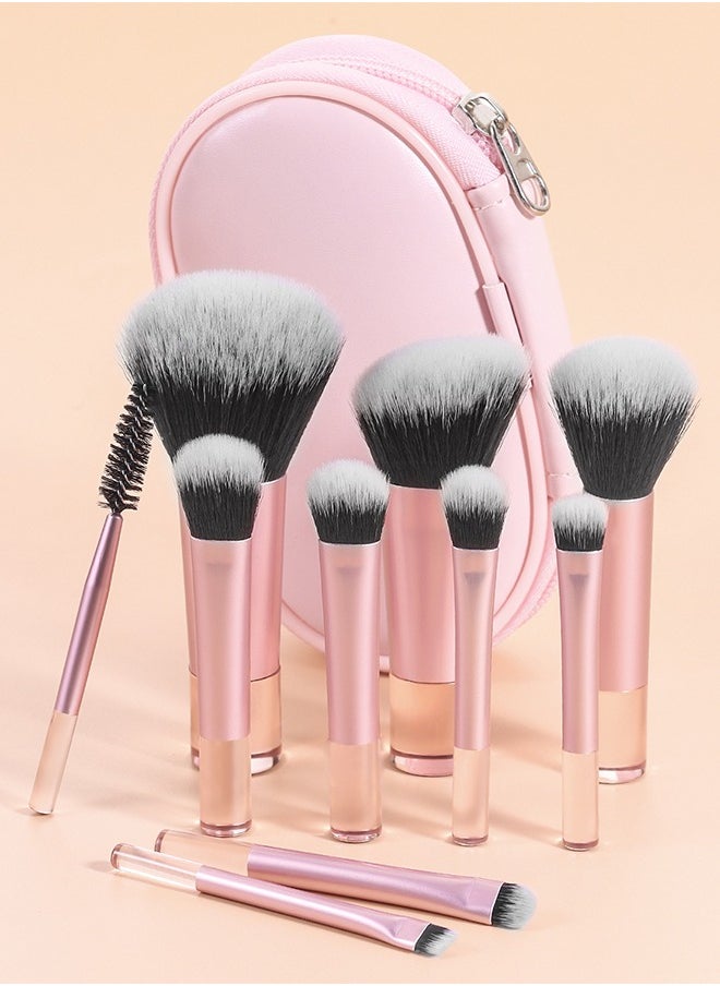 DGSENPI 12 PCS Portable Makeup Brush Set, Mini Makeup Brushes, with Makeup Storage Bag, Suitable for Foundation, Blush, Eye Shadow and Eyebrows, Free Makeup Sponge and Powder Puff  - Image 4