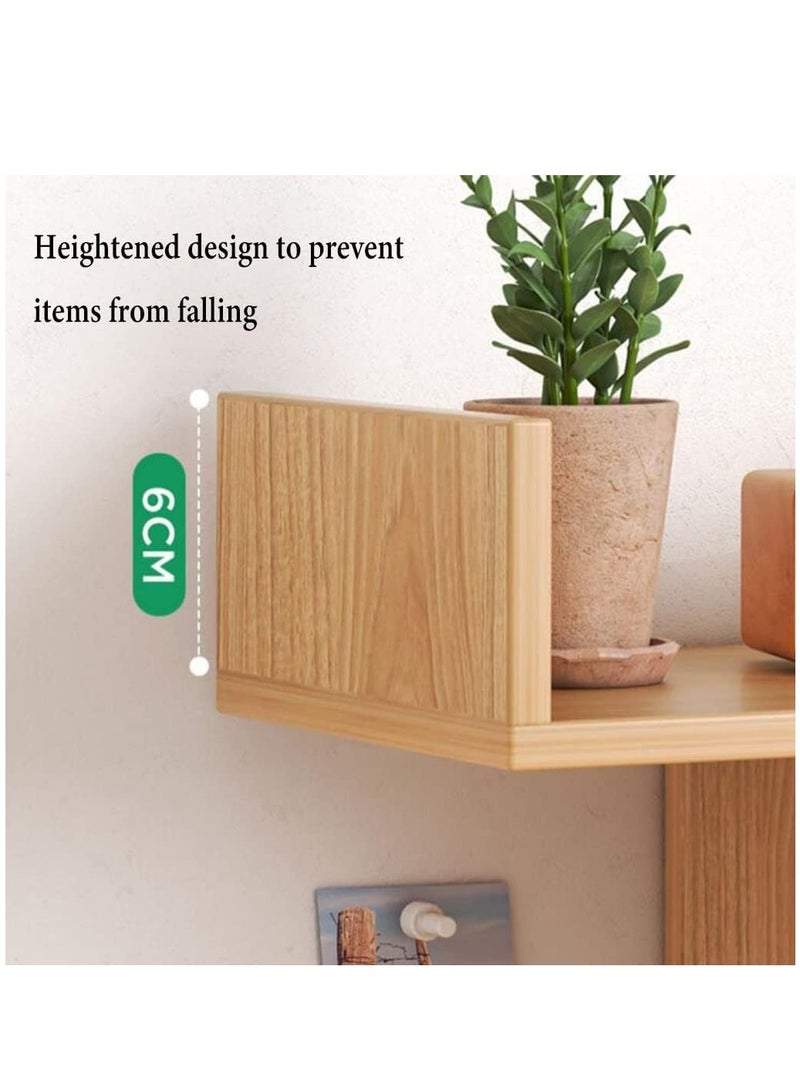 XiuWoo 4-Tier Wood Tree Shape Desktop Bookshelf Organizer and Office Storage Rack, Natural Stand Shelf with Drawer for Office and Home white 34x16x48 cm - Image 3