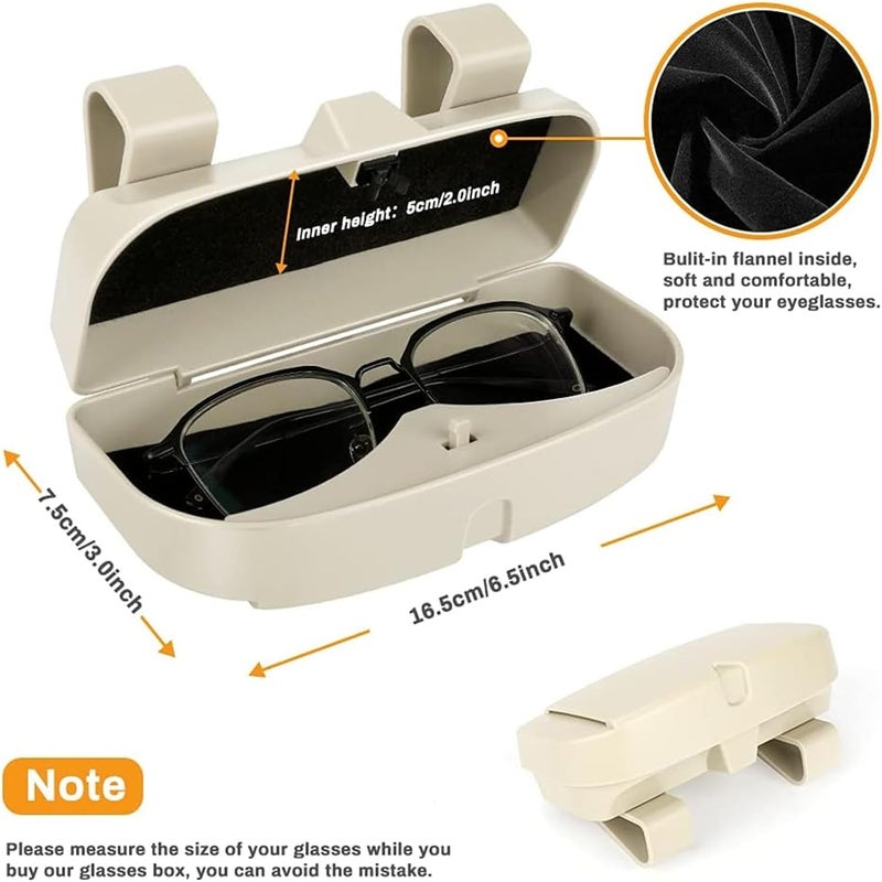 AARUX Universal Car Visor Sunglasses Case Holder, Plastic Eyeglasses Clip Storage Case Holder Organizer, Sun Visor with Hidden Magnetic Car Sunglasses Organizer Suit for All The Vehicle Models - Image 3