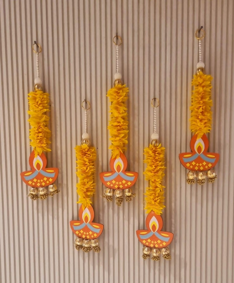 Avya Lotus Hanging Floral Wall Hangings Temple Decoration Items Backdrop for Pooja Decoration Pooja Room Decoration Items Diwali Decoration Items 