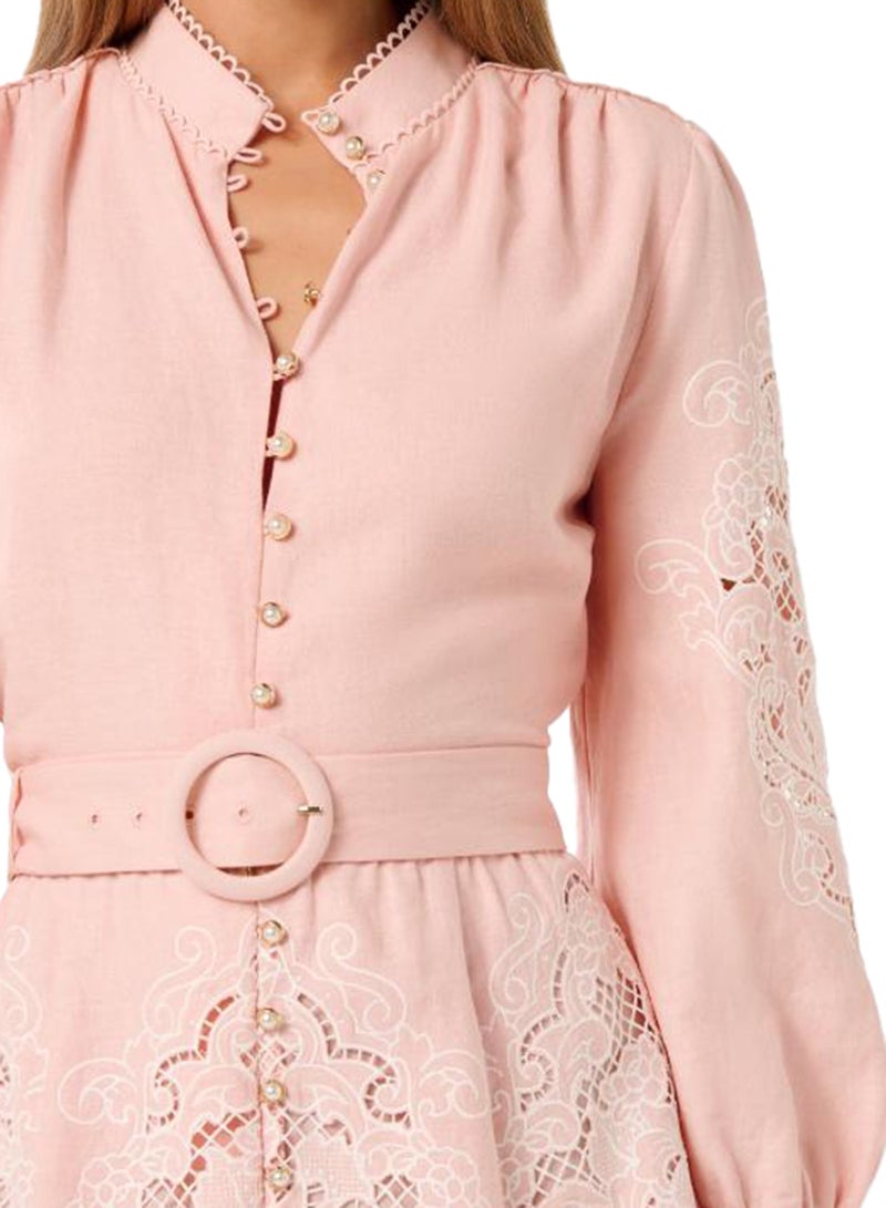 forever new Rhi Embroidered Belt Detailed Mini Dress - Image 4