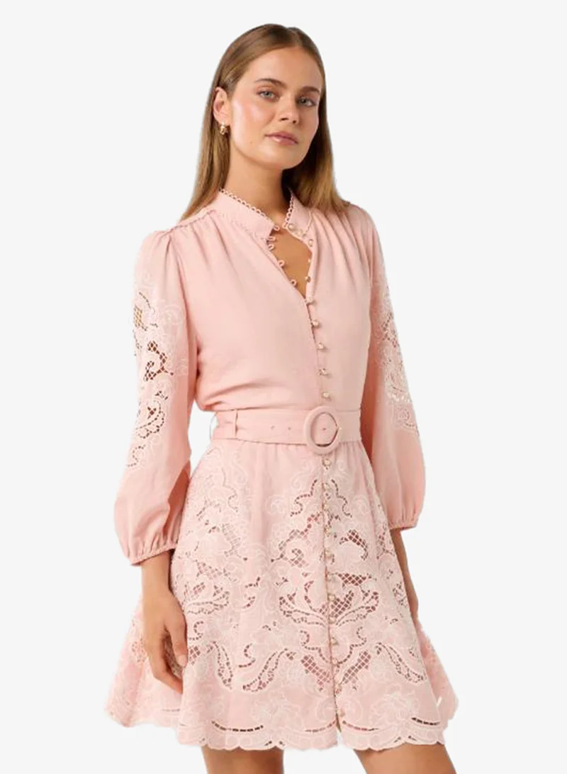 forever new Rhi Embroidered Belt Detailed Mini Dress