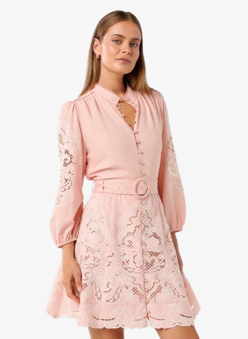forever new Rhi Embroidered Belt Detailed Mini Dress - Image 3