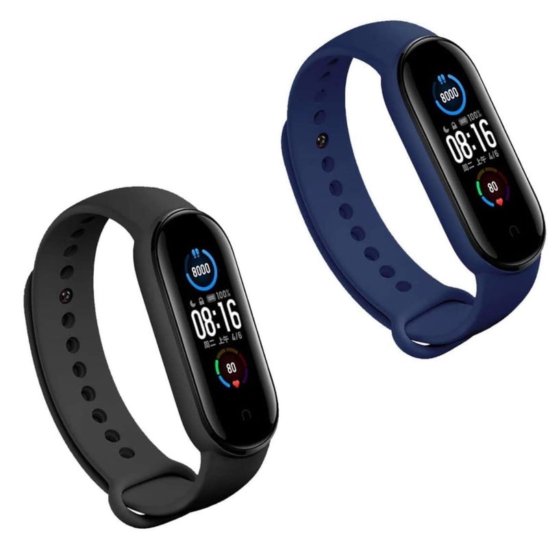 INEFABLE أحزمة ساعة INEFABLE Mi SmartWatch M5 و M6 الأصلية لساعة Mi M5 و M6 - حزام ساعة سيليكون ناعم قابل للتعديل - الساعة غير مدرجة - Image 1