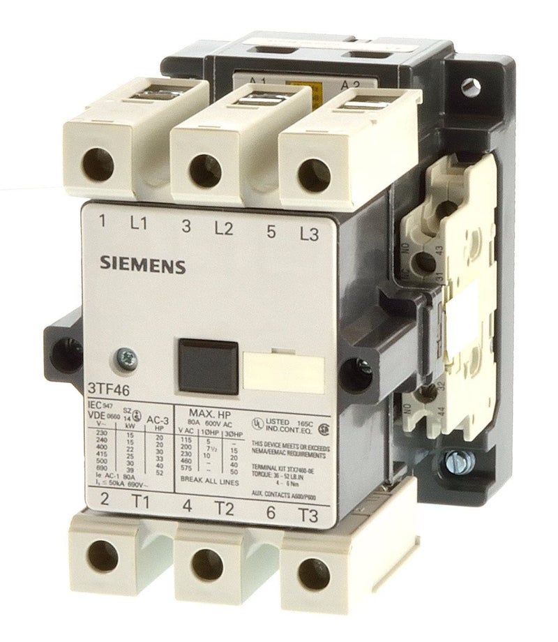 SIEMENS Siemens Sicop 45A 110V 2NO2NC Triple Pole Contactor 3TF46020AF0ZA01 