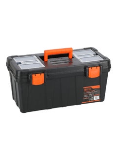 Tactix Heavy Duty Plastic Tool Box with Snap Shut Latch Black and Orange 23.5 x 51 x 27 cm 320134  - Image 3