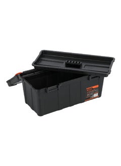 Tactix Heavy Duty Plastic Tool Box with Snap Shut Latch Black and Orange 23.5 x 51 x 27 cm 320134  - Image 4