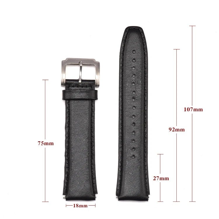 Bluejw 18mm Genuine Leather Watch Band with Quick Release Pins – Replacement Strap for Huawei B5 Watch, Easy to Replace the Watch Strap - Image 5