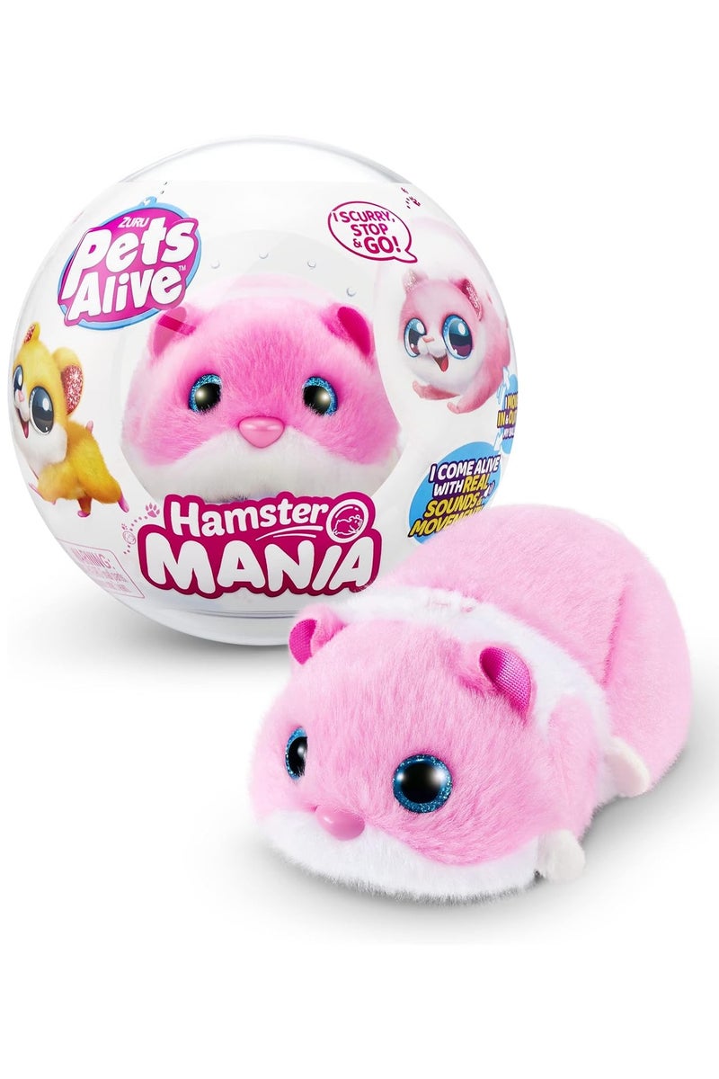 Pets Alive Hamstermania Series 1 Capsule – Interactive Toy Hamster with Running Ball, Real Sounds & Movements – 4 to Collect – Fun Gift for Kids by ZURU - Image 2
