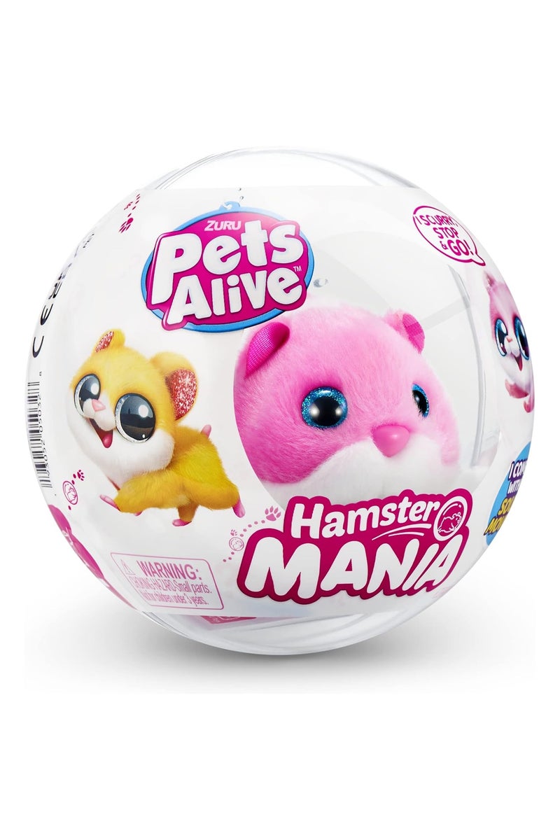 Pets Alive Hamstermania Series 1 Capsule – Interactive Toy Hamster with Running Ball, Real Sounds & Movements – 4 to Collect – Fun Gift for Kids by ZURU - Image 4