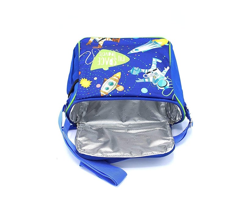 ShopNGift Multicolour Blue Space Astronaut Unicorn Tiffin Bag Lunch Bag Insulate for Kids Boys Dream (Blue Space) - Image 2
