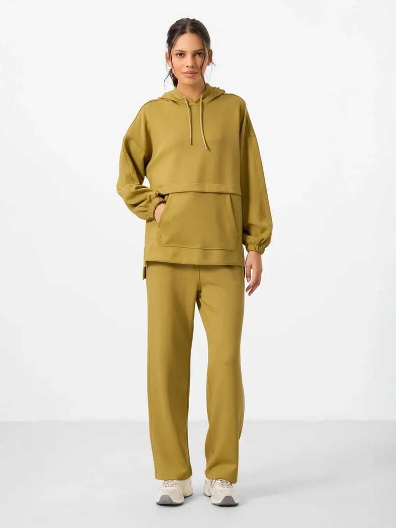 تومي لايف TOMMY Oversized Hooded Sweatshirt And Wide-Leg Pants Set