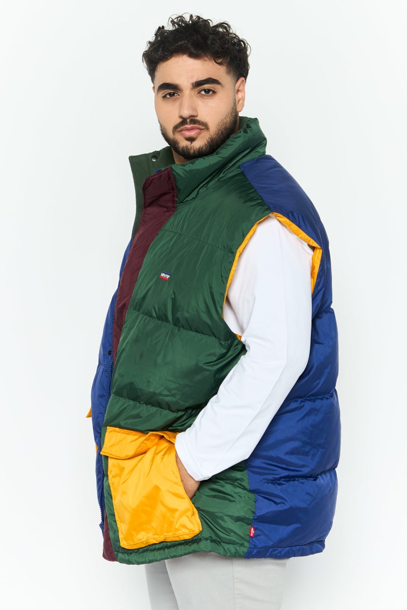 Levi's Men Colrblock Puffer Vest, Navy - Image 3
