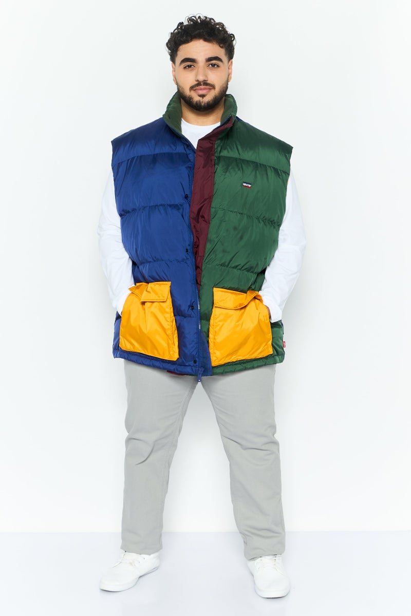 Levi's Men Colrblock Puffer Vest, Navy - Image 2