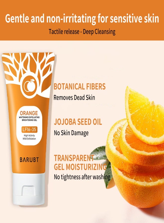 BARUBT Orange Enzyme Exfoliating Gel, suitable for deep cleansing, moisturizing, gentle mud scrubbing to remove dead skin on the face - Image 3