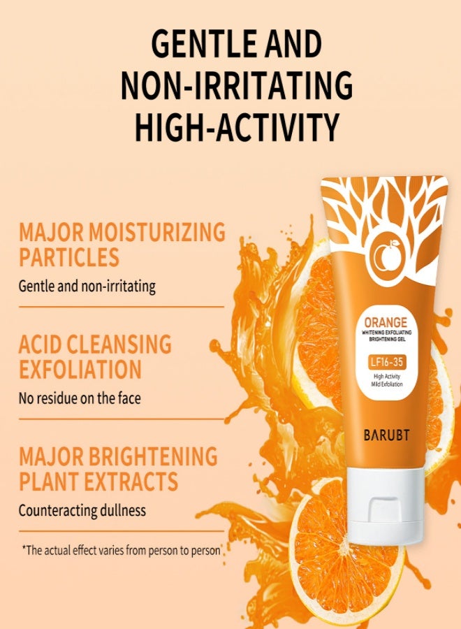 BARUBT Orange Enzyme Exfoliating Gel, suitable for deep cleansing, moisturizing, gentle mud scrubbing to remove dead skin on the face - Image 2