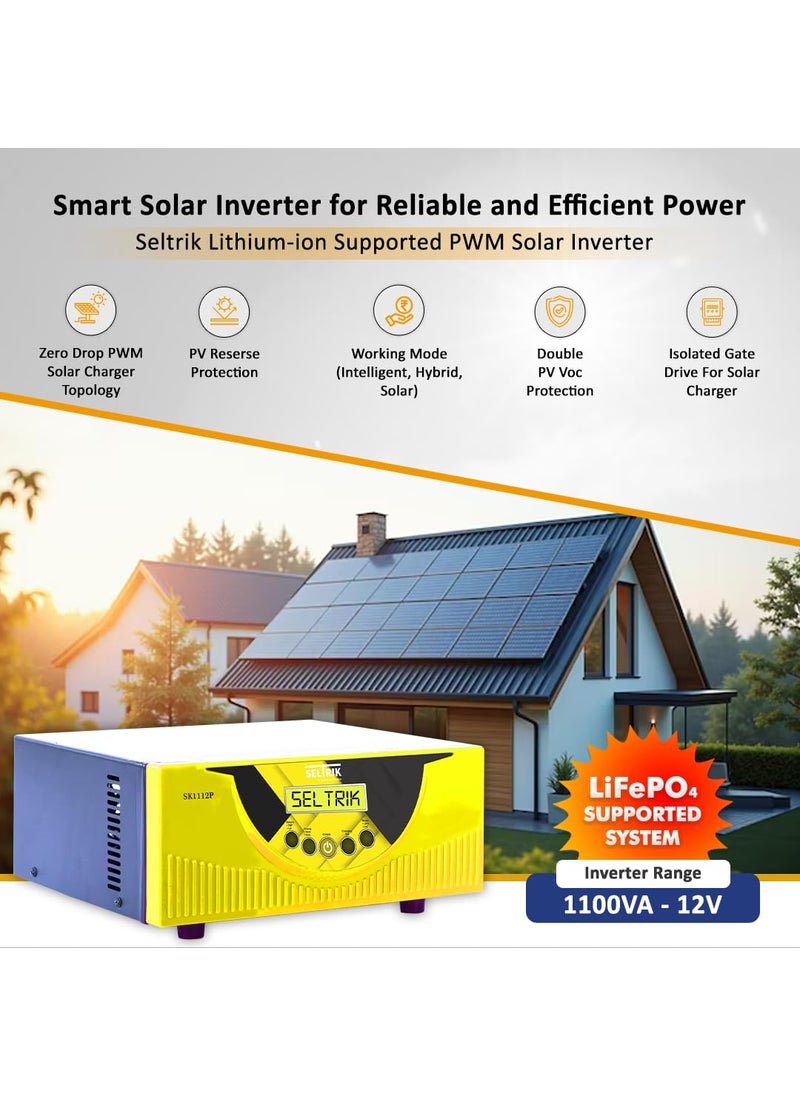 SELTRIK Seltrik 1100VA 12V PWM Solar Inverter with LiFePO4 Compatible Digital Display for Your Home and Business use  - Image 5