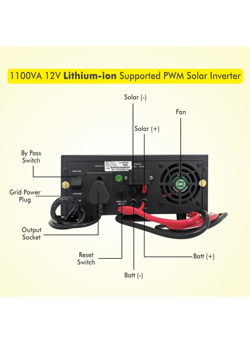 SELTRIK Seltrik 1100VA 12V PWM Solar Inverter with LiFePO4 Compatible Digital Display for Your Home and Business use  - Image 3