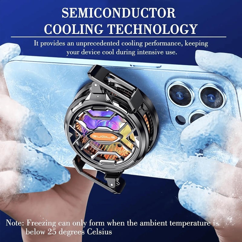 Cubonic FS03 Magnetic 15W Instant Freeze Phone Cooler with Removable Grill for Easy Servicing Radiator Fan with Removable Clips - Image 2