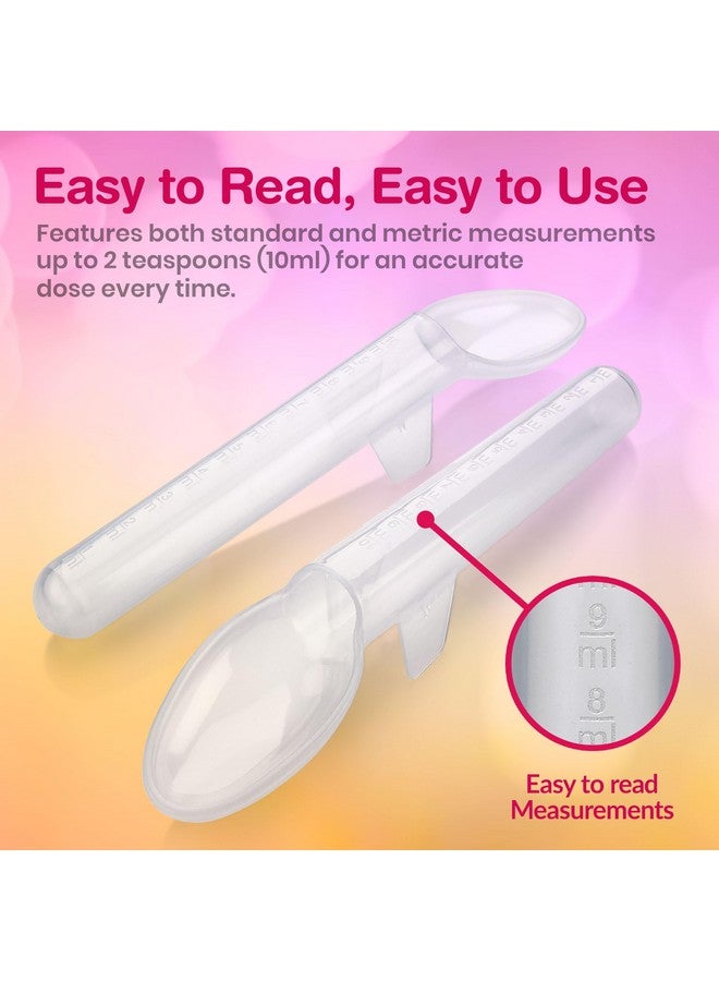 MEDca Calibrated Medicine Spoon for Kids, Baby & Toddler - (Pack of 2) - 2 Tsp/10 mL Capacity Plastic Oral Liquid Dose Medication Graduated Dispenser - Image 3