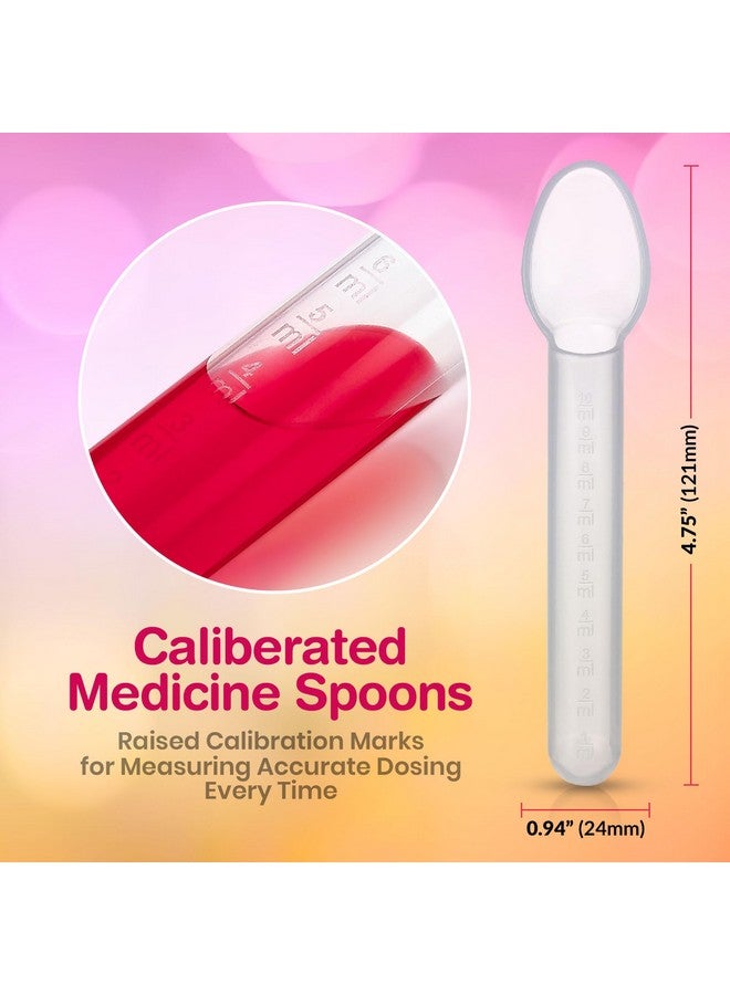 MEDca Calibrated Medicine Spoon for Kids, Baby & Toddler - (Pack of 2) - 2 Tsp/10 mL Capacity Plastic Oral Liquid Dose Medication Graduated Dispenser - Image 1